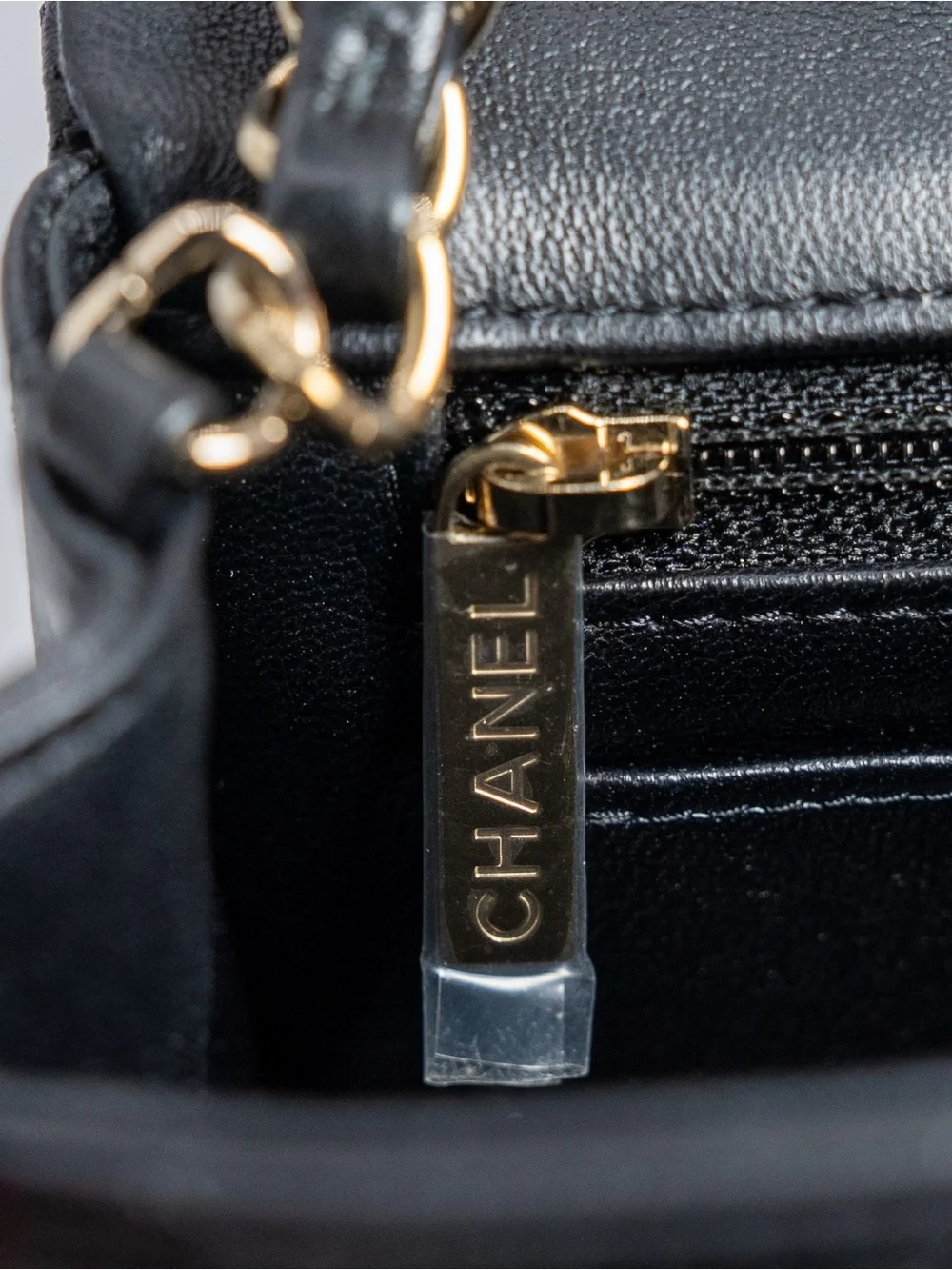 CHANEL Lambskin Quilted Mini Rectangular Flap Black